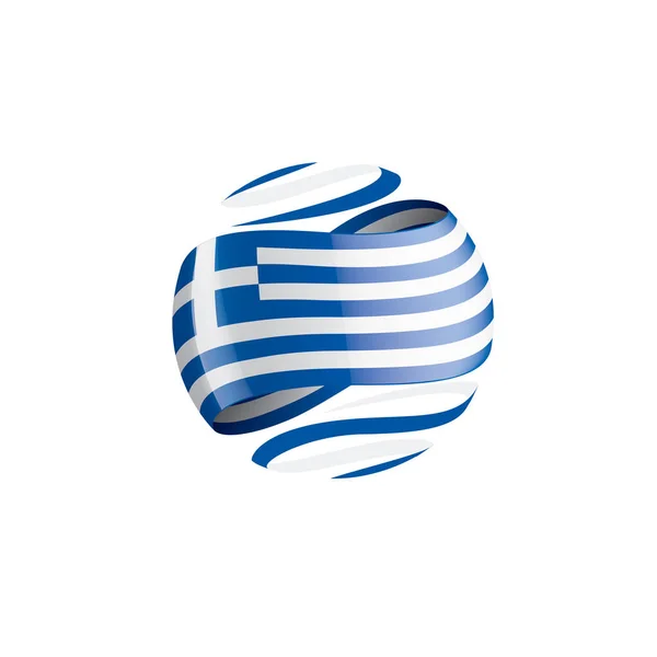 Флаг Греции, векторная иллюстрация на белом фоне . — стоковый вектор
