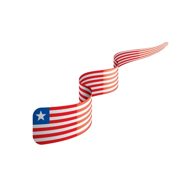 Bandiera Liberia, illustrazione vettoriale su sfondo bianco . — Vettoriale Stock