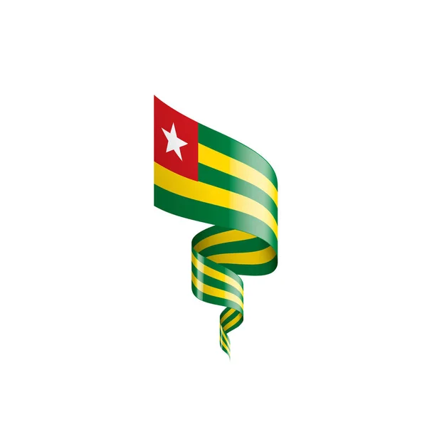 Togo flag, ilustración vectorial sobre fondo blanco. — Vector de stock