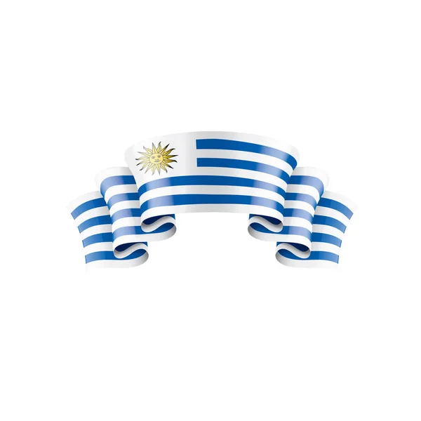 Uruguay vlag, vector illustratie op een witte achtergrond. — Stockvector