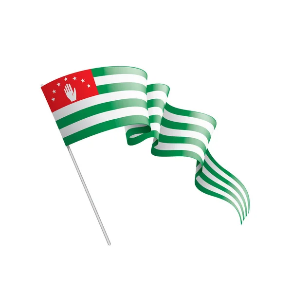Abházia zászló, vektor illusztráció fehér alapon. — Stock Vector