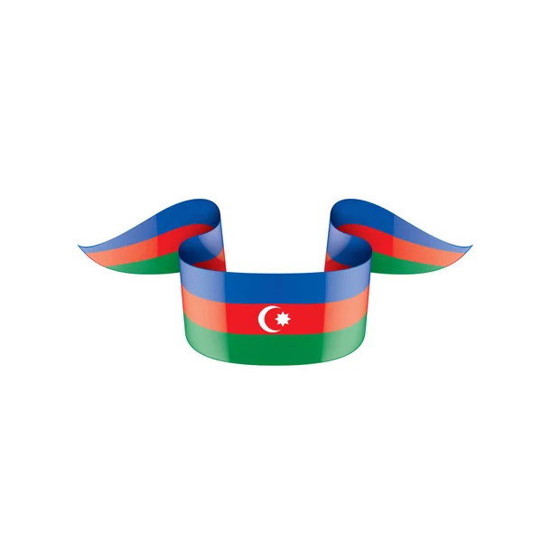 Flagge Aserbaidschans, Vektorabbildung auf weißem Hintergrund — Stockvektor