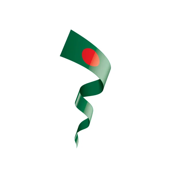 Flagge Bangladeschs, Vektorabbildung auf weißem Hintergrund — Stockvektor