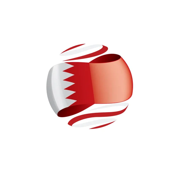 Bahrain Flagge, Vektordarstellung auf weißem Hintergrund — Stockvektor