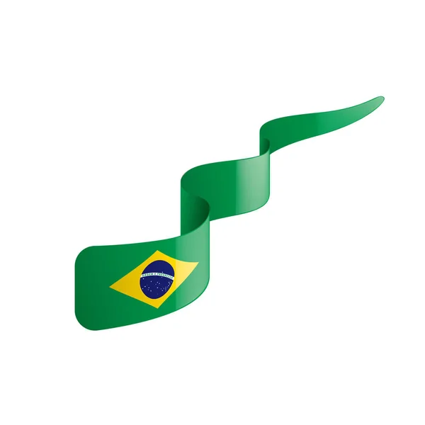 Bandeira do Brasil, ilustração vetorial sobre fundo branco — Vetor de Stock