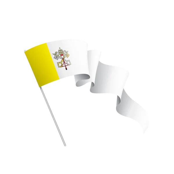 Bandiera Vaticana, illustrazione vettoriale su sfondo bianco — Vettoriale Stock