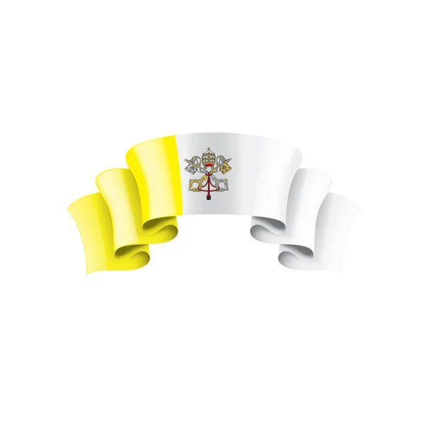 Ватиканський прапор, зображення на білому тлі — стоковий вектор