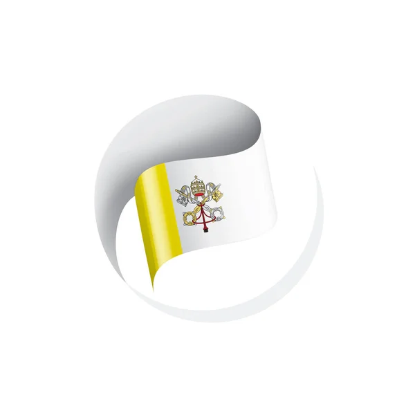 梵蒂冈国旗，白色背景上的矢量插图 — 图库矢量图片