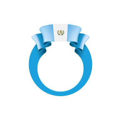 Guatemala bayrağı, beyaz bir arka plan üzerinde vektör çizim