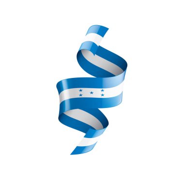 Beyaz arkaplanda Honduras bayrağı, vektör illüstrasyonu