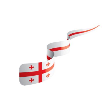 Georgia bayrak, beyaz bir arka plan üzerinde vektör çizim