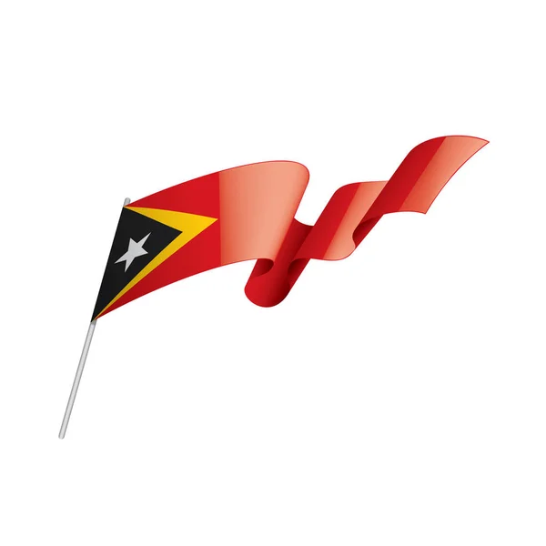 Bandeira timor leste, ilustração vetorial sobre um fundo branco —  Vetores de Stock