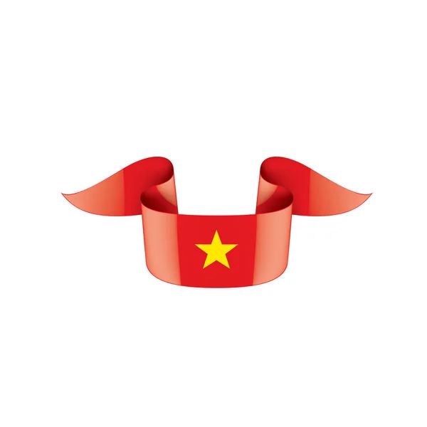 Drapeau du Vietnam, illustration vectorielle sur fond blanc — Image vectorielle