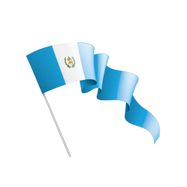 Drapeau du Guatemala, illustration vectorielle sur fond blanc — Image vectorielle