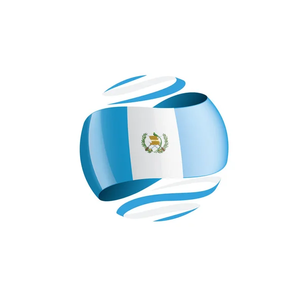Guatemala bayrağı, beyaz bir arka plan üzerinde vektör çizim — Stok Vektör