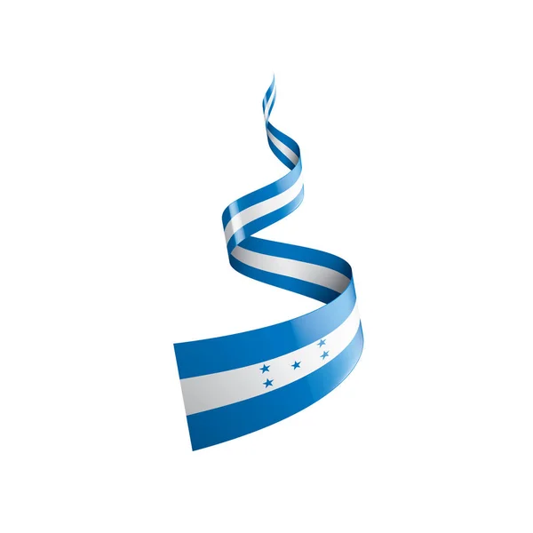 洪都拉斯国旗，白色背景上的矢量插图 — 图库矢量图片