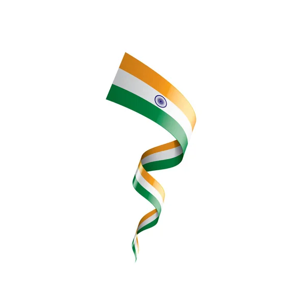 Drapeau Inde, illustration vectorielle sur fond blanc — Image vectorielle