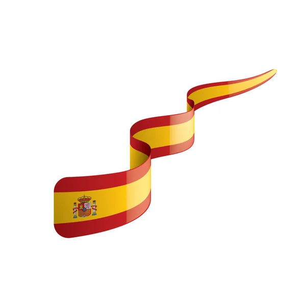 スペイン国旗白い背景のベクトルイラスト — ストックベクタ