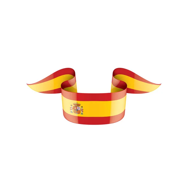 Spain σημαία, διανυσματική απεικόνιση σε λευκό φόντο — Διανυσματικό Αρχείο