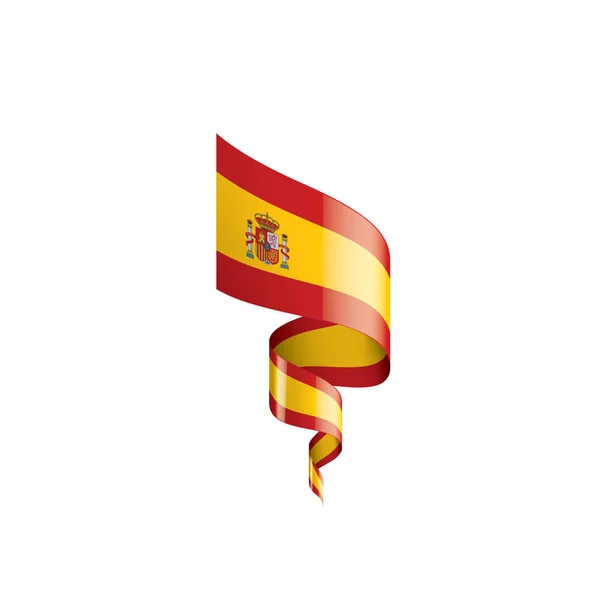 Bandera de España, ilustración vectorial sobre fondo blanco — Vector de stock