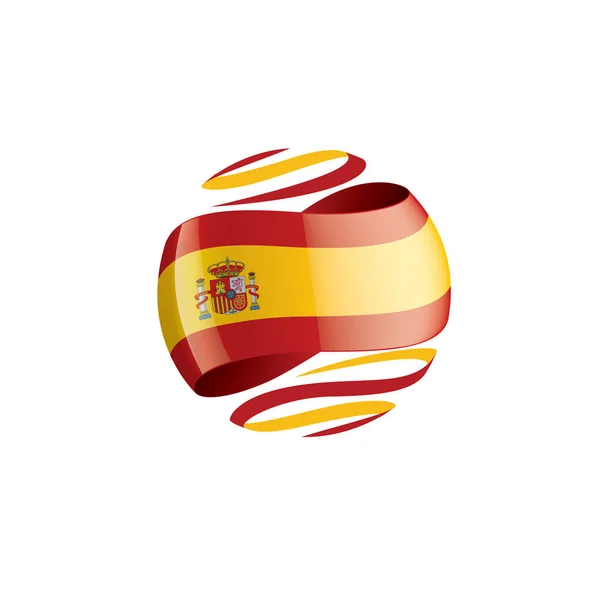 Bandera de España, ilustración vectorial sobre fondo blanco — Vector de stock