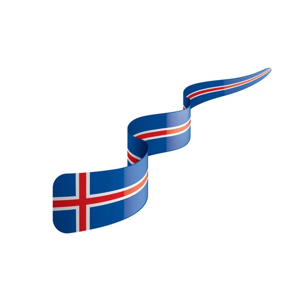 Drapeau Islande, illustration vectorielle sur fond blanc — Image vectorielle