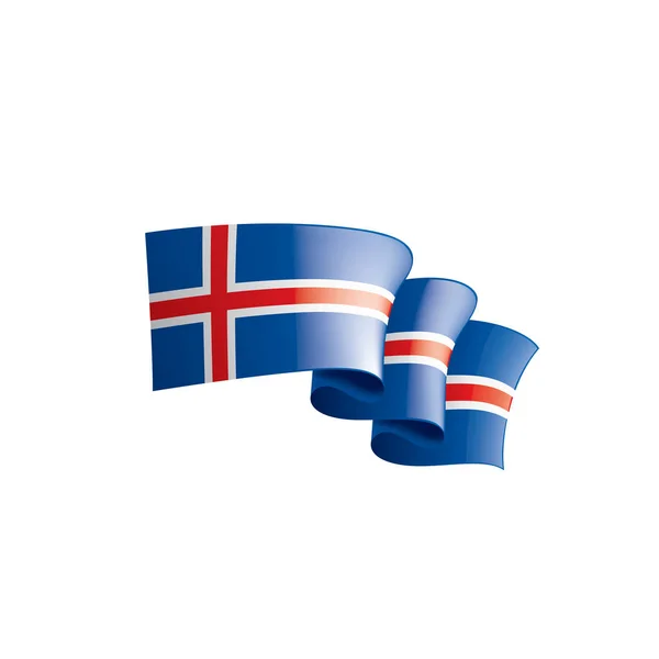 Islands flag, vektorillustration på hvid baggrund – Stock-vektor