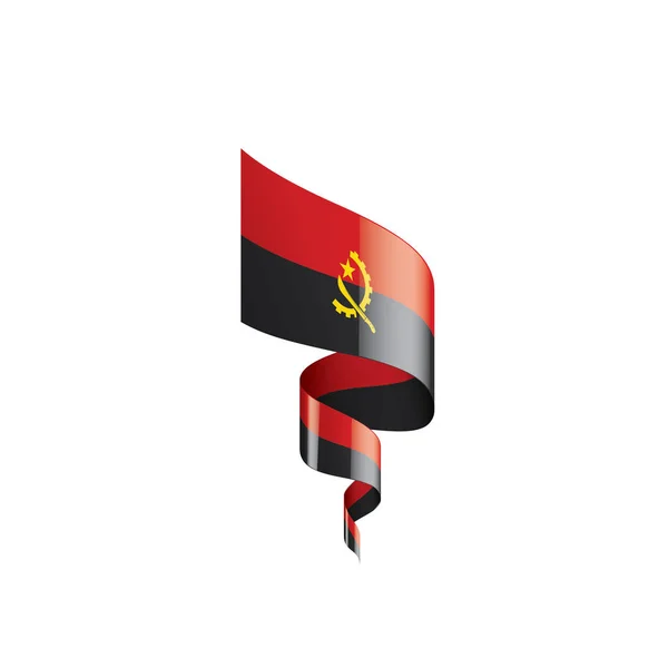 Drapeau Angola, illustration vectorielle sur fond blanc — Image vectorielle