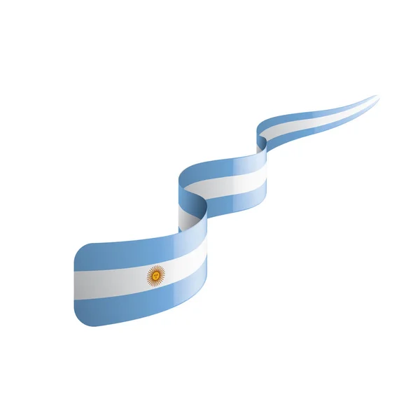 Bandeira da Argentina, ilustração vetorial sobre fundo branco — Vetor de Stock