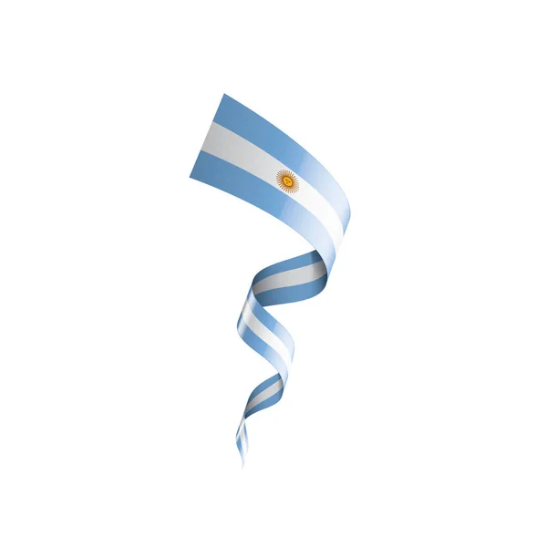 Argentina vlajka, vektorové ilustrace na bílém pozadí — Stockový vektor