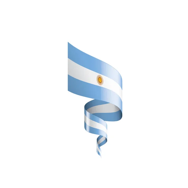 Bandera Argentina, ilustración vectorial sobre fondo blanco — Archivo Imágenes Vectoriales