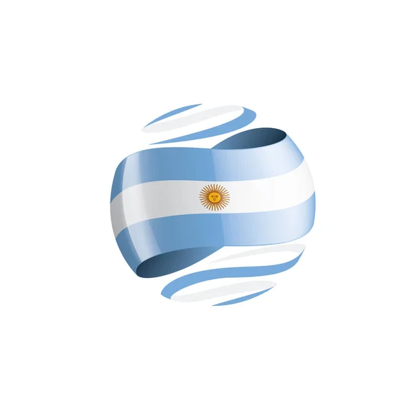 Bandera Argentina, ilustración vectorial sobre fondo blanco — Vector de stock