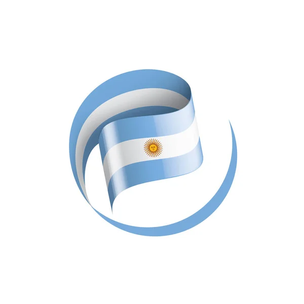 Argentinien Flagge, Vektorabbildung auf weißem Hintergrund — Stockvektor