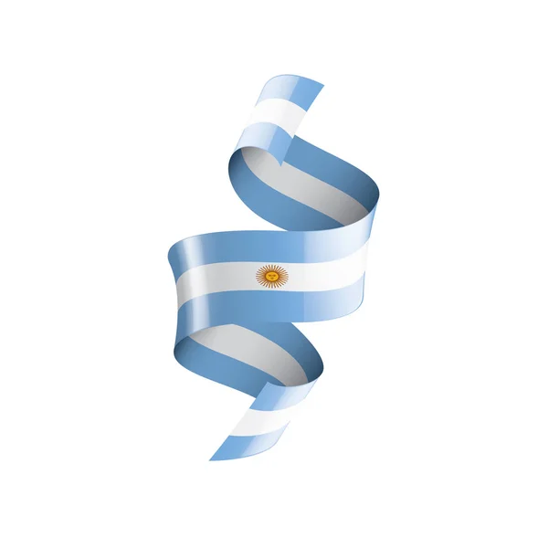 Bandera Argentina, ilustración vectorial sobre fondo blanco — Vector de stock