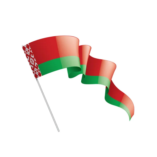 Drapeau du Belarus, illustration vectorielle sur fond blanc — Image vectorielle