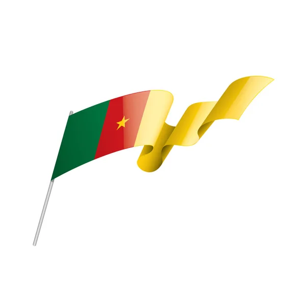 Bandeira dos Camarões, ilustração vetorial sobre um fundo branco — Vetor de Stock