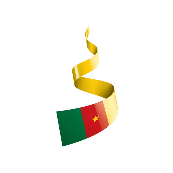 Drapeau Cameroun, illustration vectorielle sur fond blanc — Image vectorielle