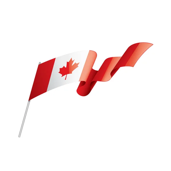 Canada vlajka, vektorové ilustrace na bílém pozadí — Stockový vektor