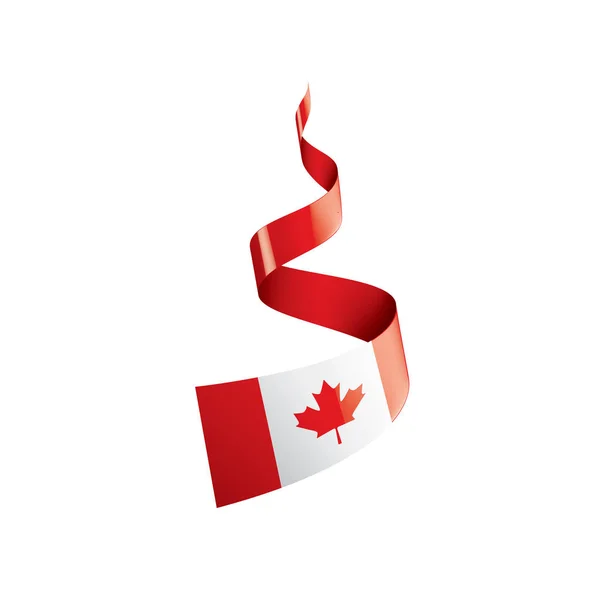 Bandeira do Canadá, ilustração vetorial sobre um fundo branco — Vetor de Stock