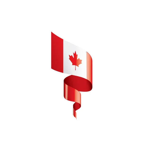 Drapeau du Canada, illustration vectorielle sur fond blanc — Image vectorielle