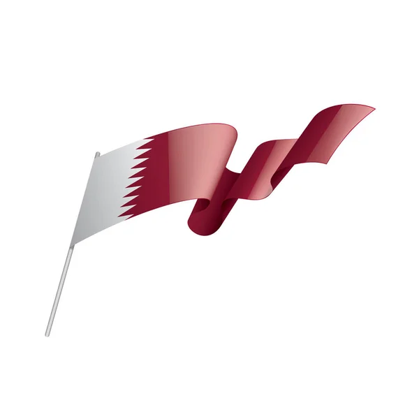 Qatarin lippu, vektorikuva valkoisella pohjalla — vektorikuva