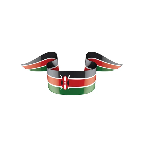 Keňa vlajka, vektorové ilustrace na bílém pozadí — Stockový vektor