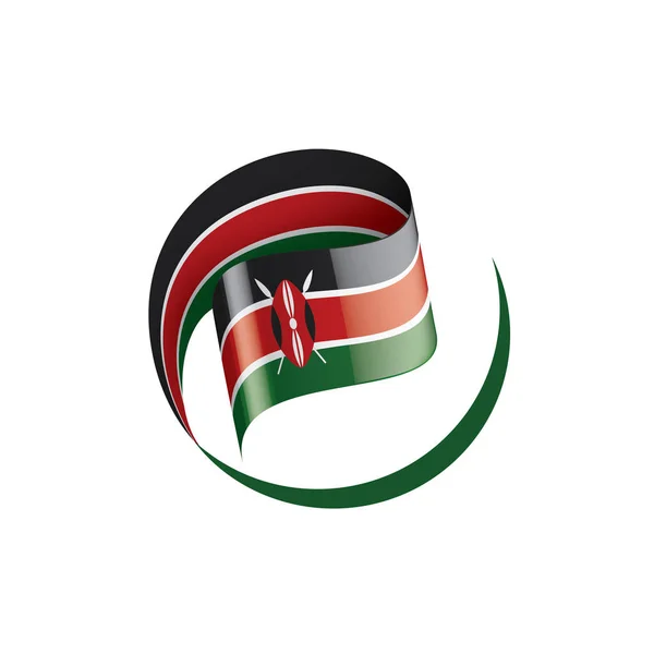 Bandera de Kenia, ilustración vectorial sobre fondo blanco — Vector de stock