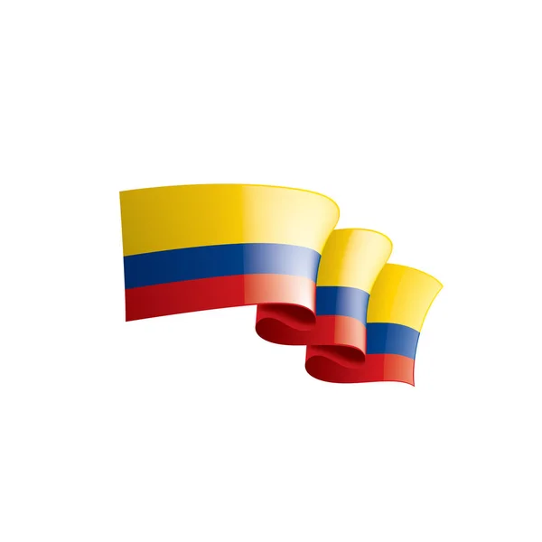 Kolumbia zászló, vektor illusztráció fehér alapon — Stock Vector