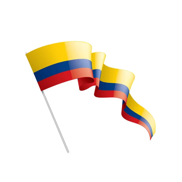 Bandera de Colombia, ilustración vectorial sobre fondo blanco — Archivo Imágenes Vectoriales