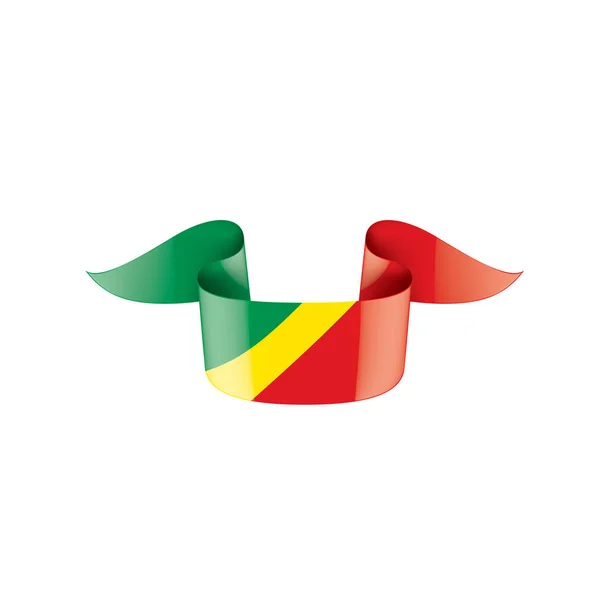 Kongo flagga, vektor illustration på en vit bakgrund — Stock vektor