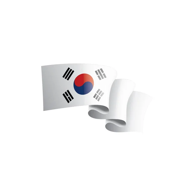 South Korean flag, vector illustration on a white background — Stock Vector