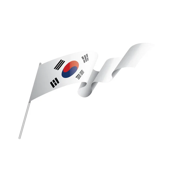 Bandera de Corea del Sur, ilustración vectorial sobre fondo blanco — Vector de stock