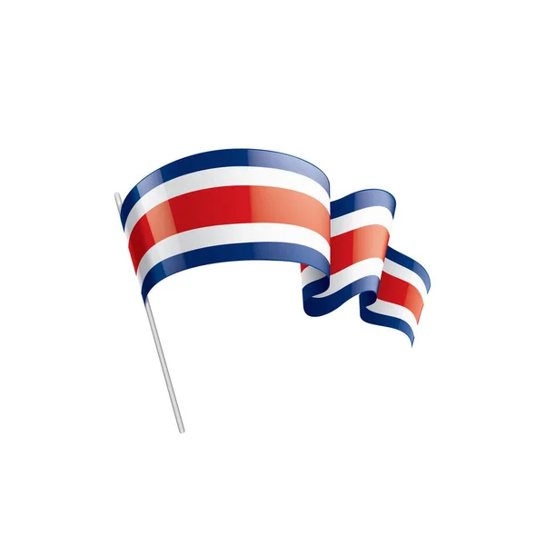 Drapeau du Costa Rica, illustration vectorielle sur fond blanc — Image vectorielle