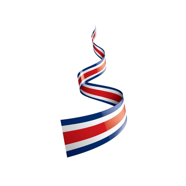 Bandiera Costa Rica, illustrazione vettoriale su sfondo bianco — Vettoriale Stock